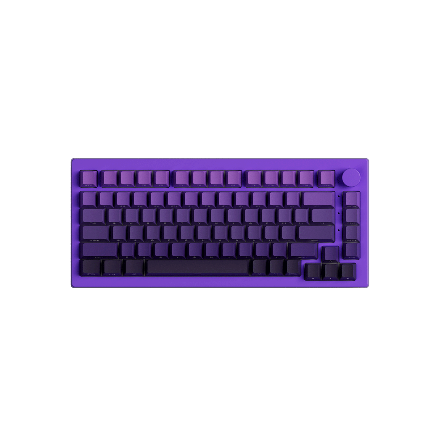 Purple Gradient Keycap Set Install on the 75% Keyboard