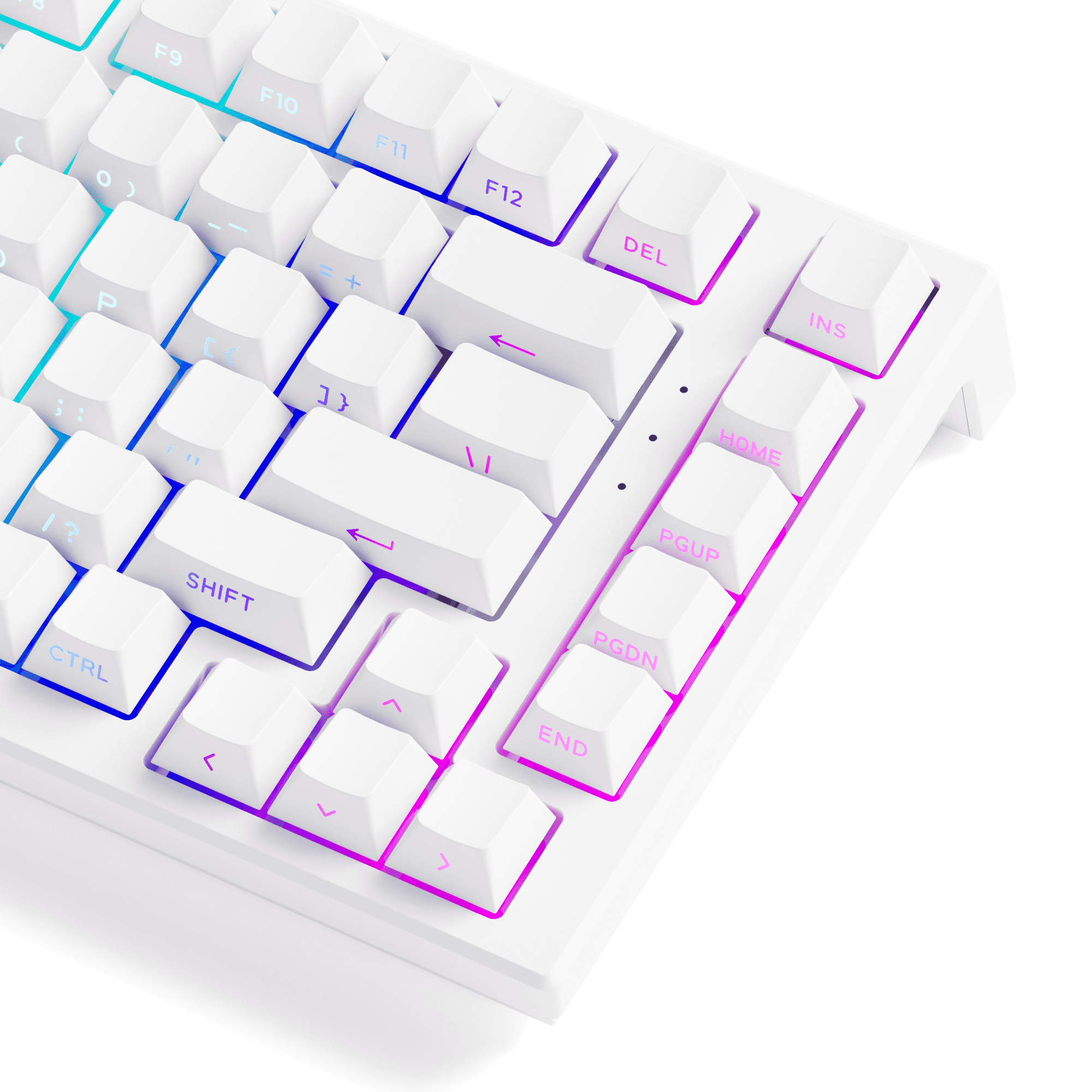 Akko TAC75 HE Shine Through White Right Details