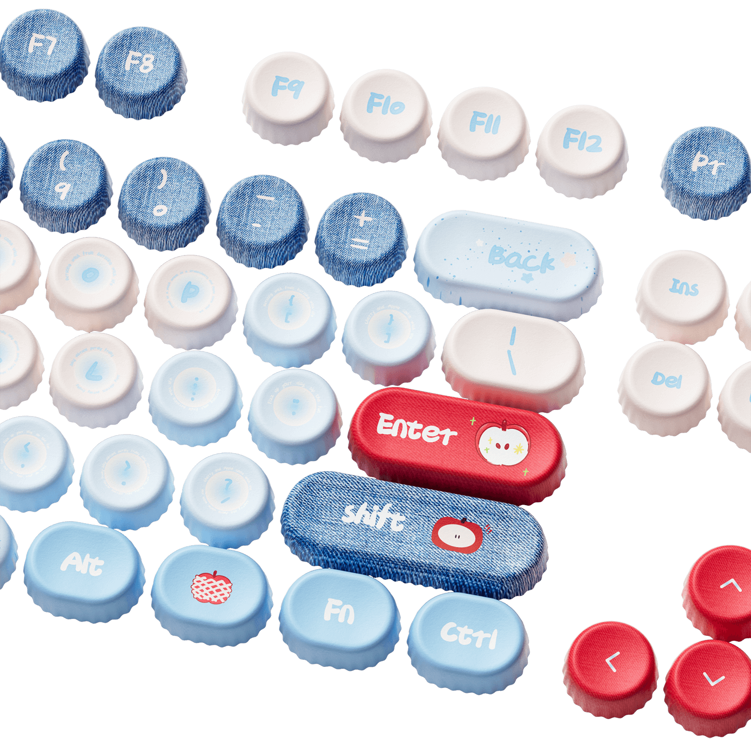 Akko Apple Wave BottleCap Keycaps Set (131-key)