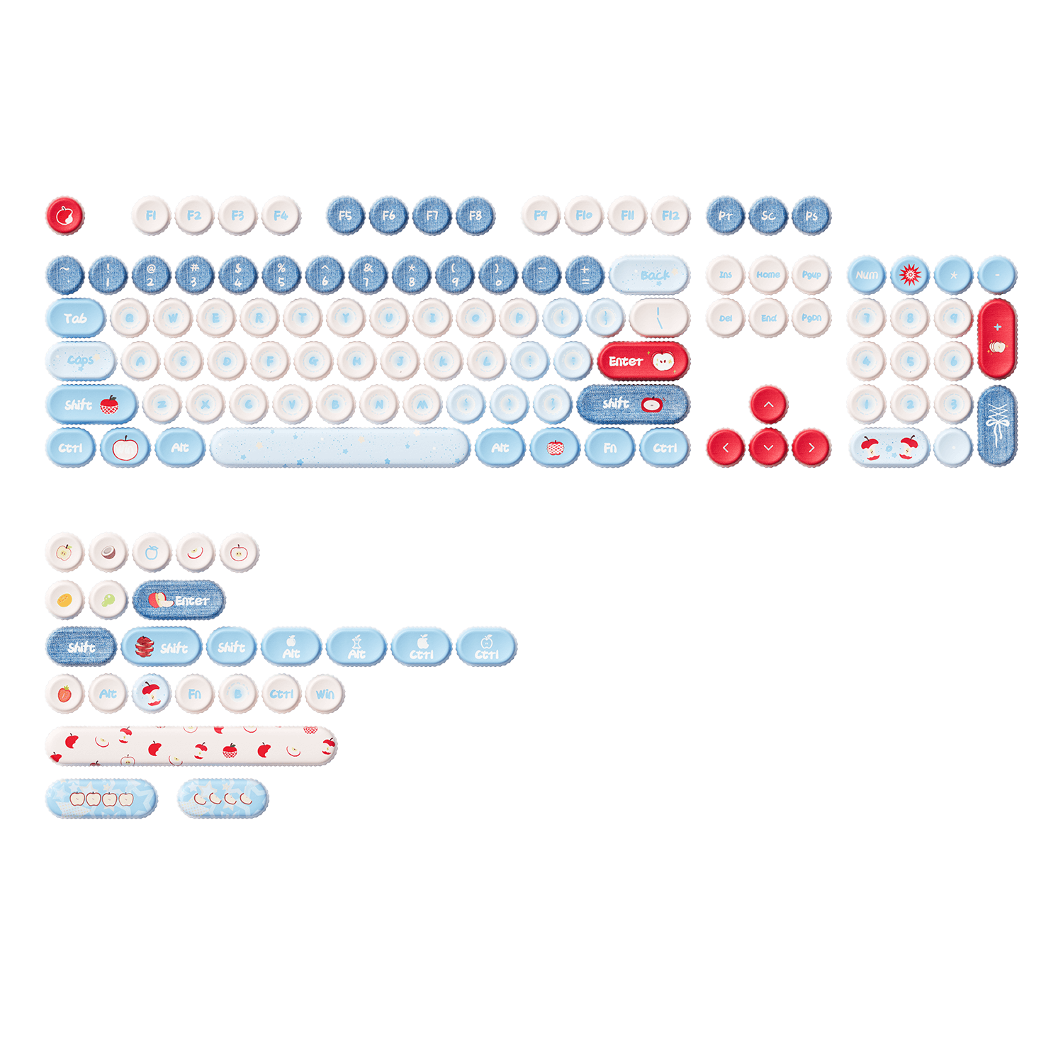 Akko Apple Wave BottleCap Keycaps Set
