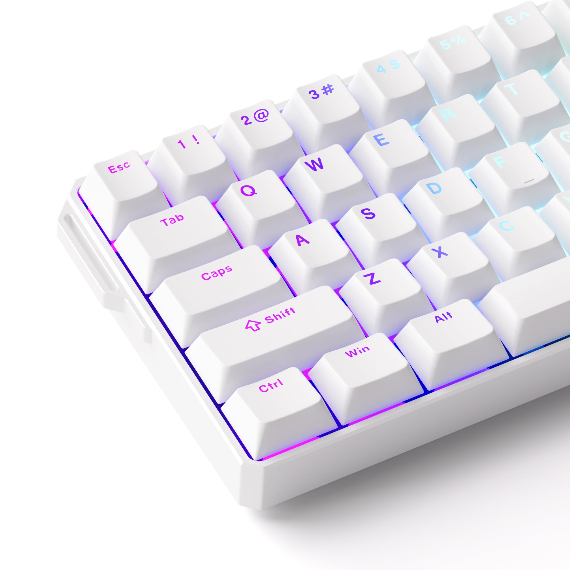 FUN60 Ultra White TMR/HE Magentic Keyboard Keycaps