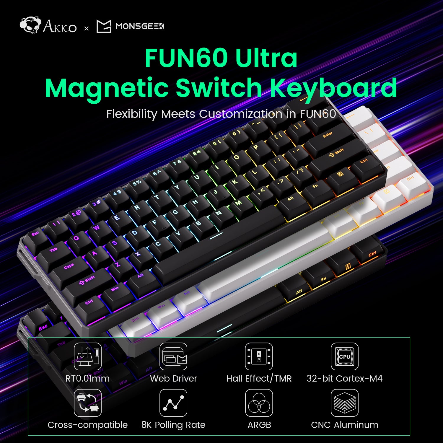 FUN60 Ultra TMR/HE Magnetic Keyboard