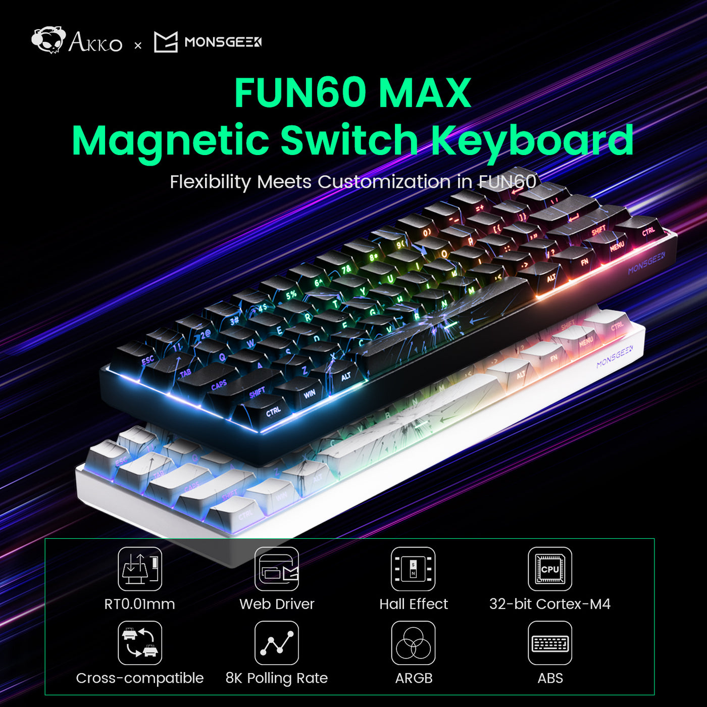 Monsgeek FUN60 Max Hall Effect Magnetic Keyboard | Monsgeek EU