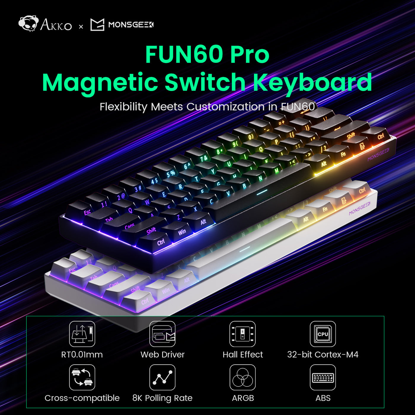 FUN60 Pro Hall Effect Magnetic Keyboard