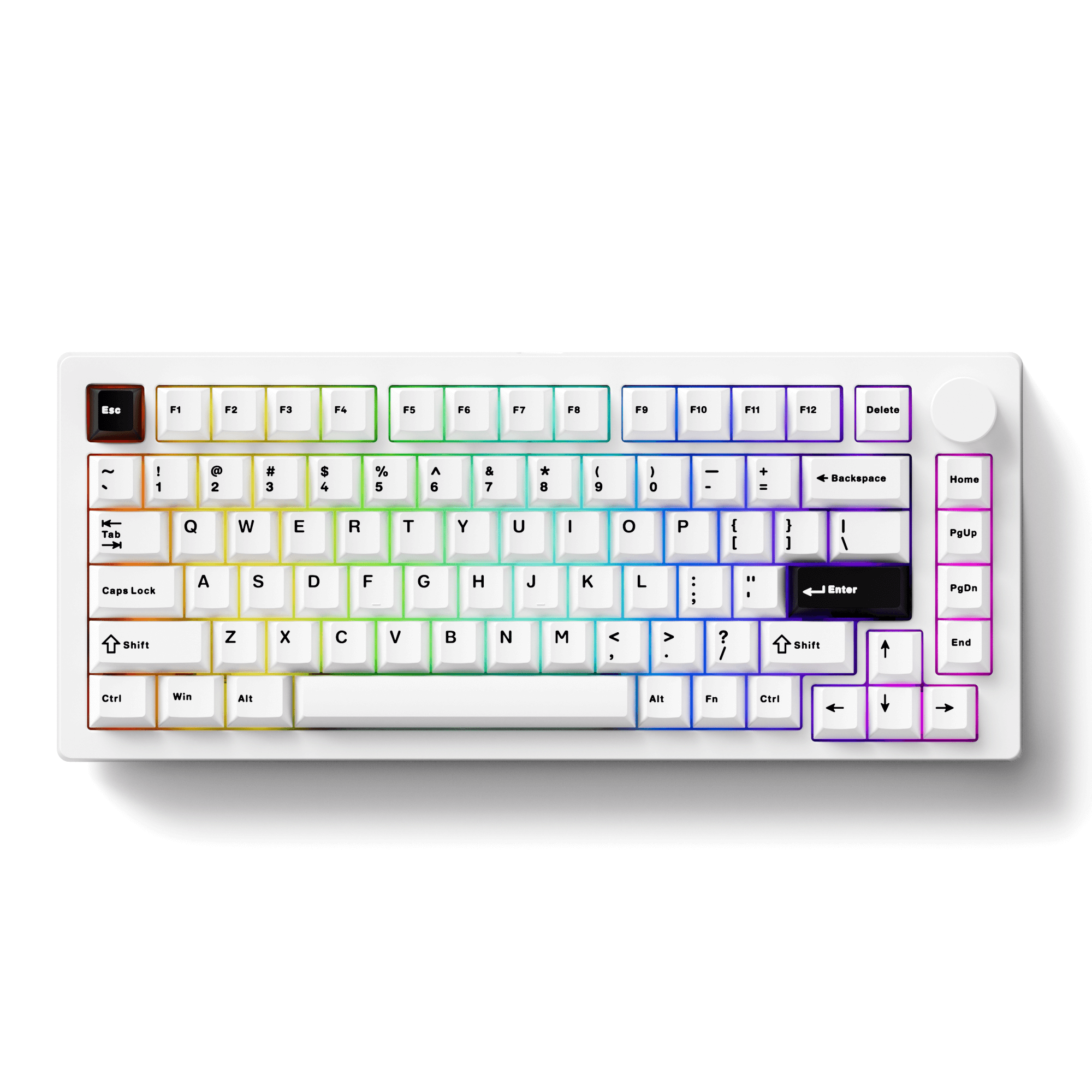 MonsGeek M1 V5- Black on White- Black & Silver