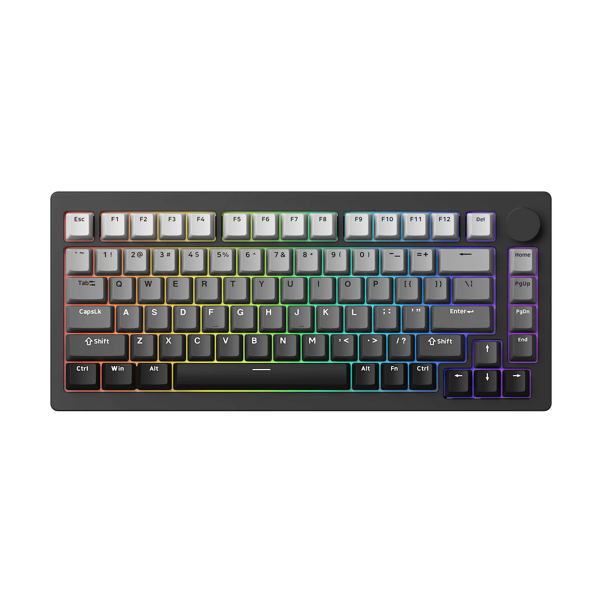 black rgb monsgeek m1w v3 75 percent mechanical keyboard