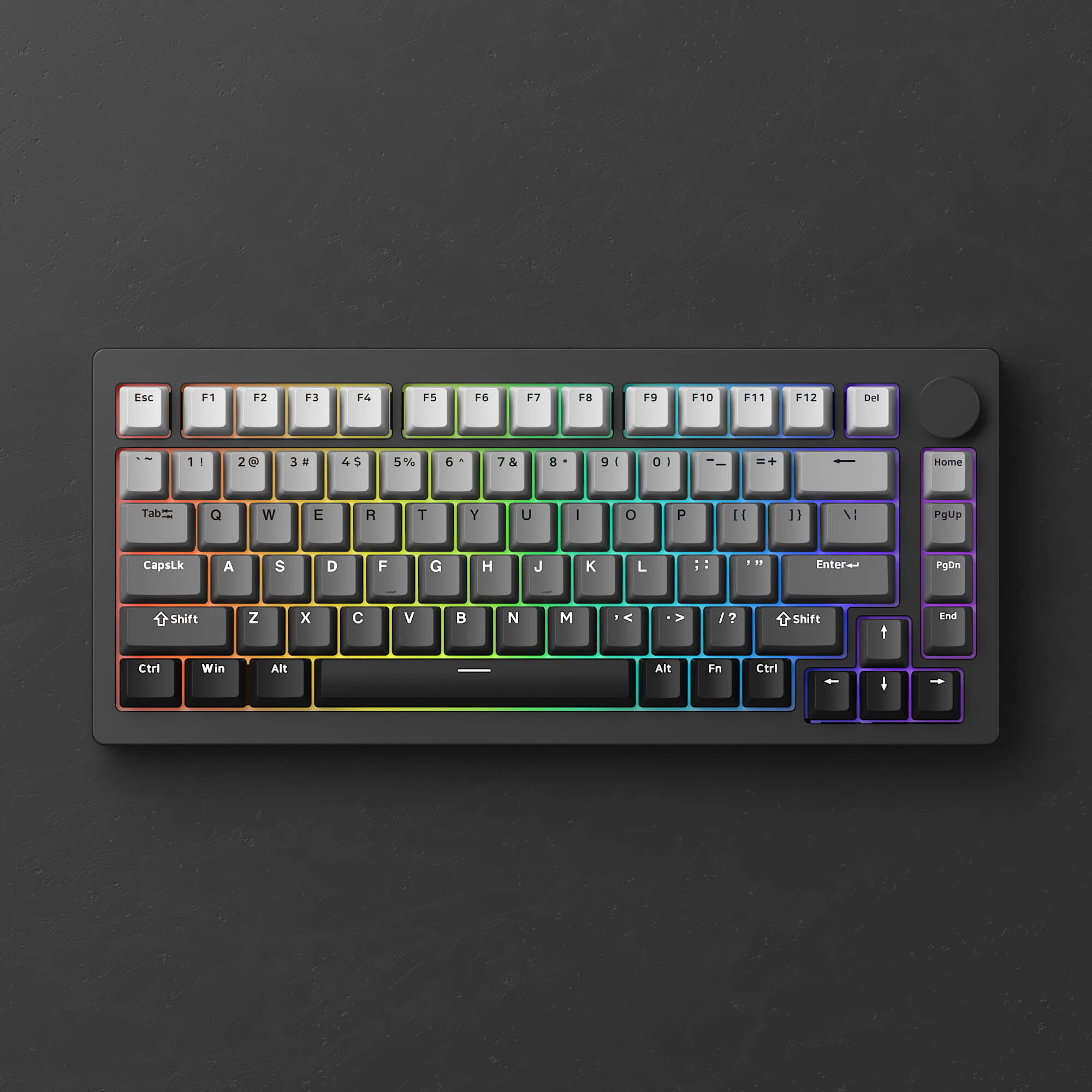 rgb black monsgeek m1w v3 75 percent mechanical keyboard