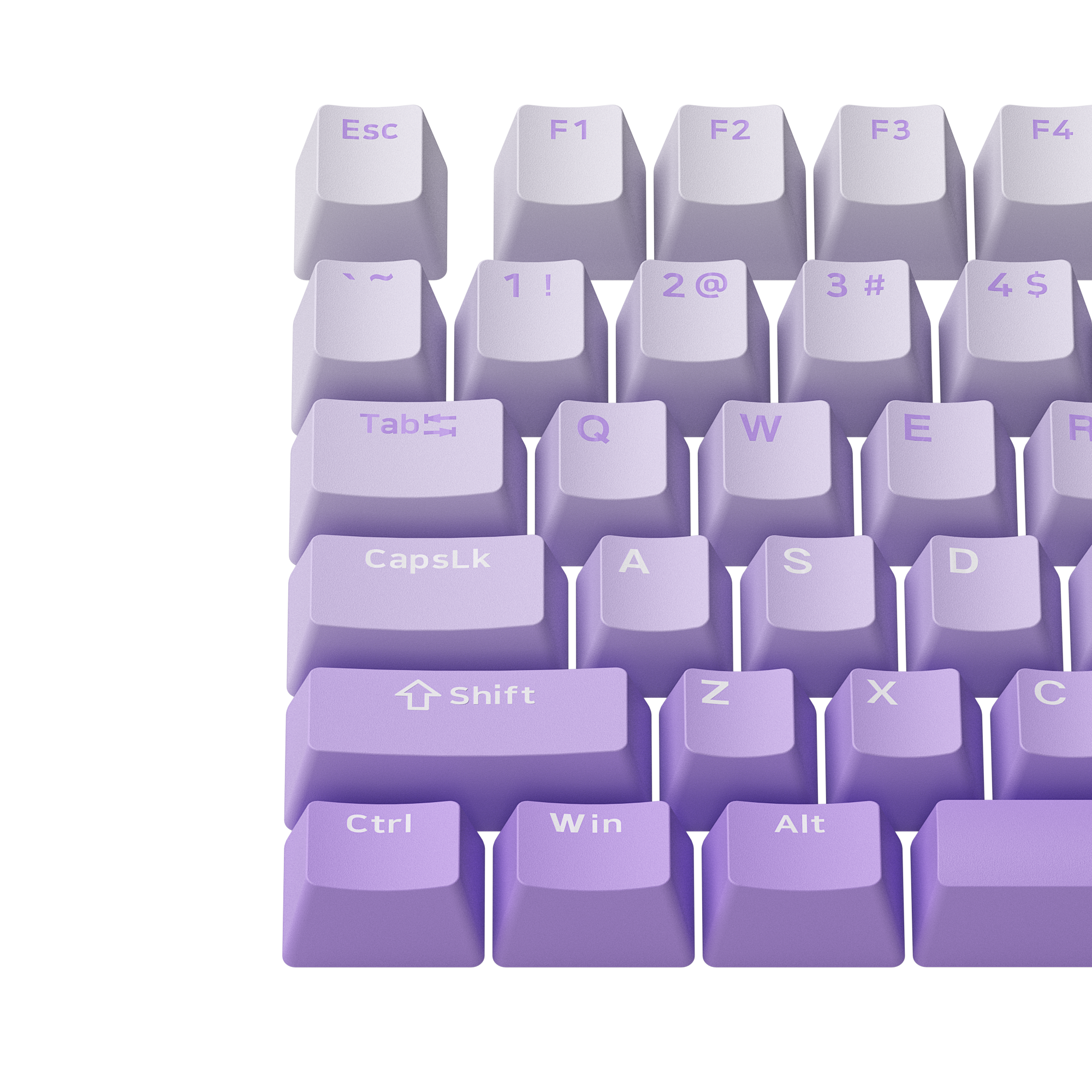 pbt keycaps for purple monsgeek m1w v3 75 percent mechanical keyboard