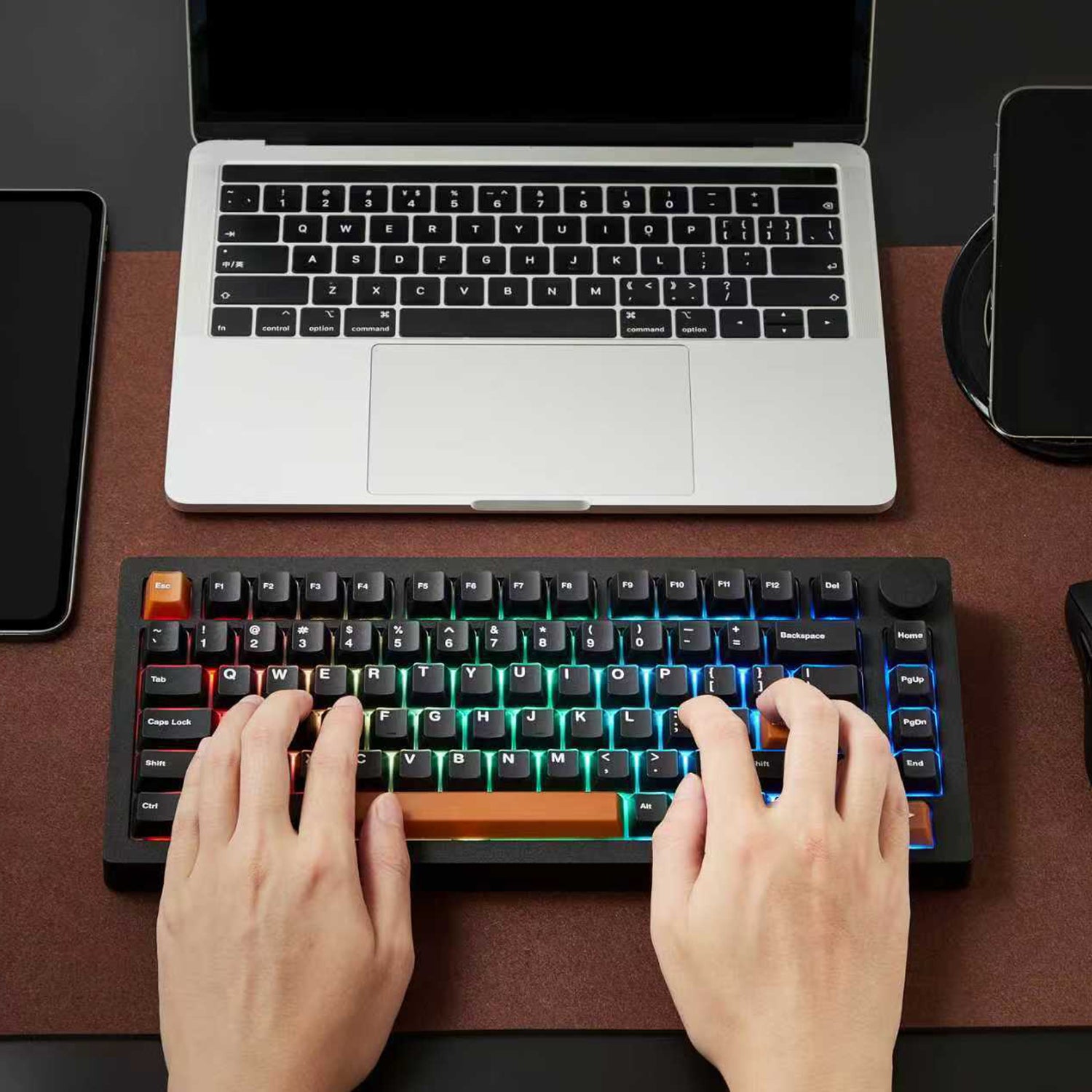 MonsGeek M1 V5- Black on White- Black & Silver