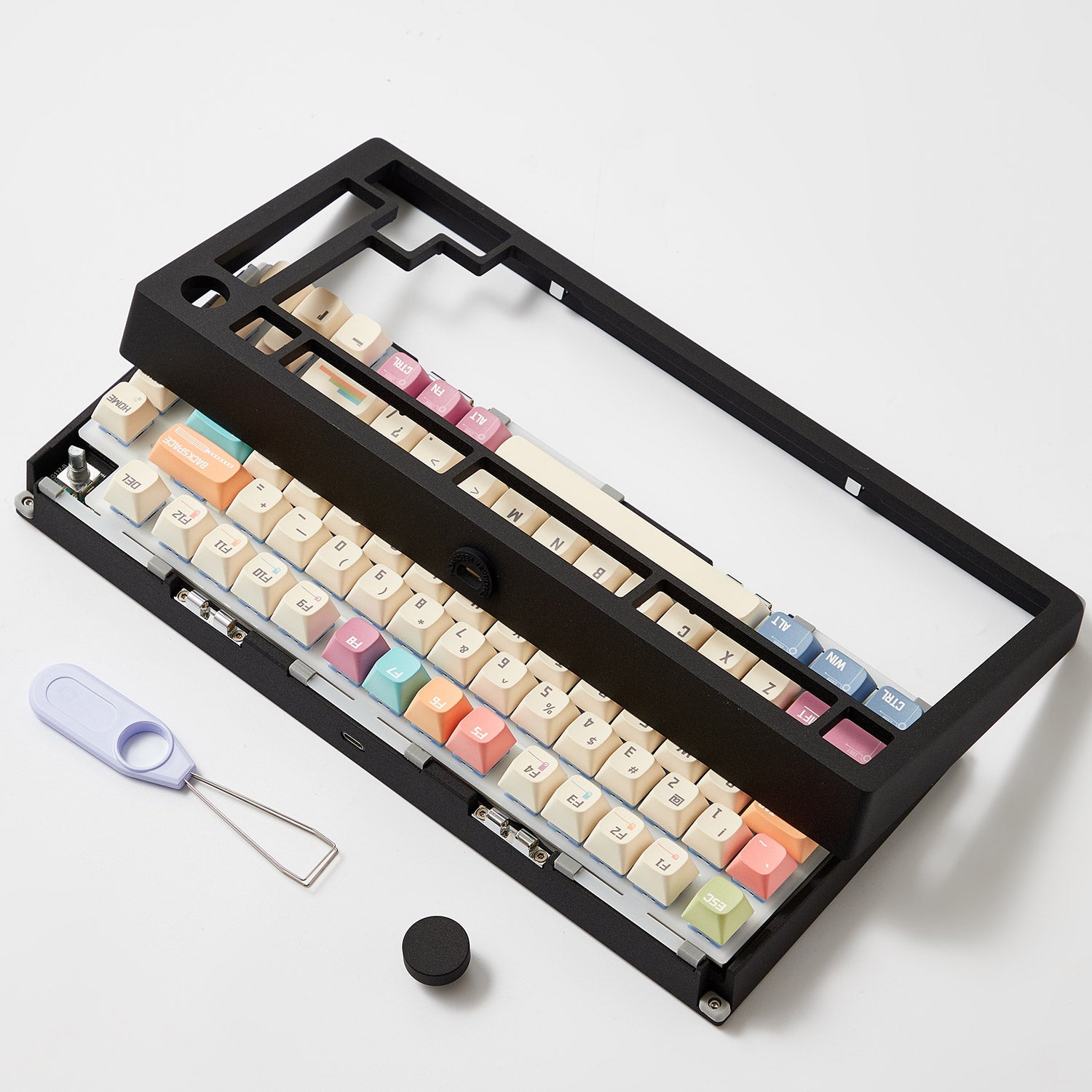 MonsGeek M1 V5- Black on White- Black & Silver