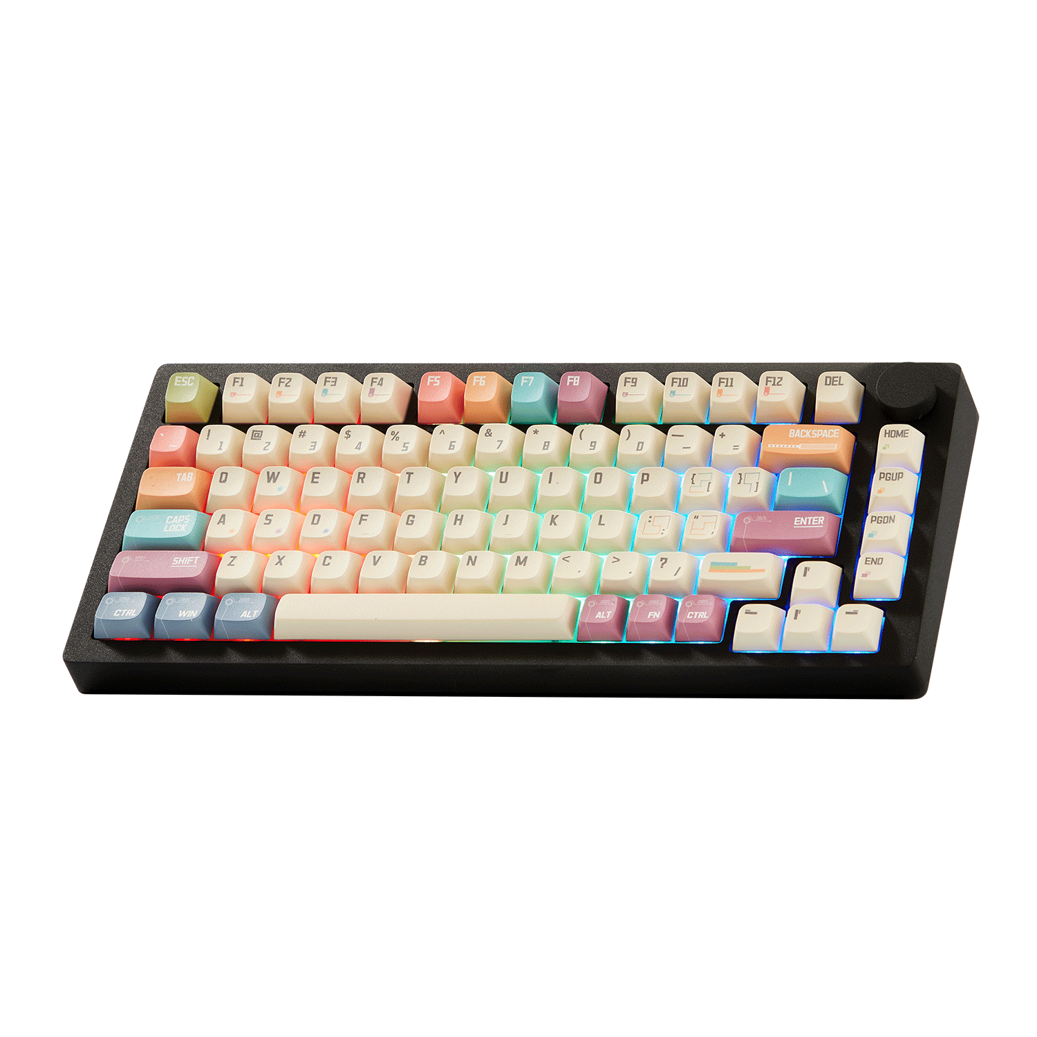 MonsGeek M1 V5- Black on White- Black & Silver