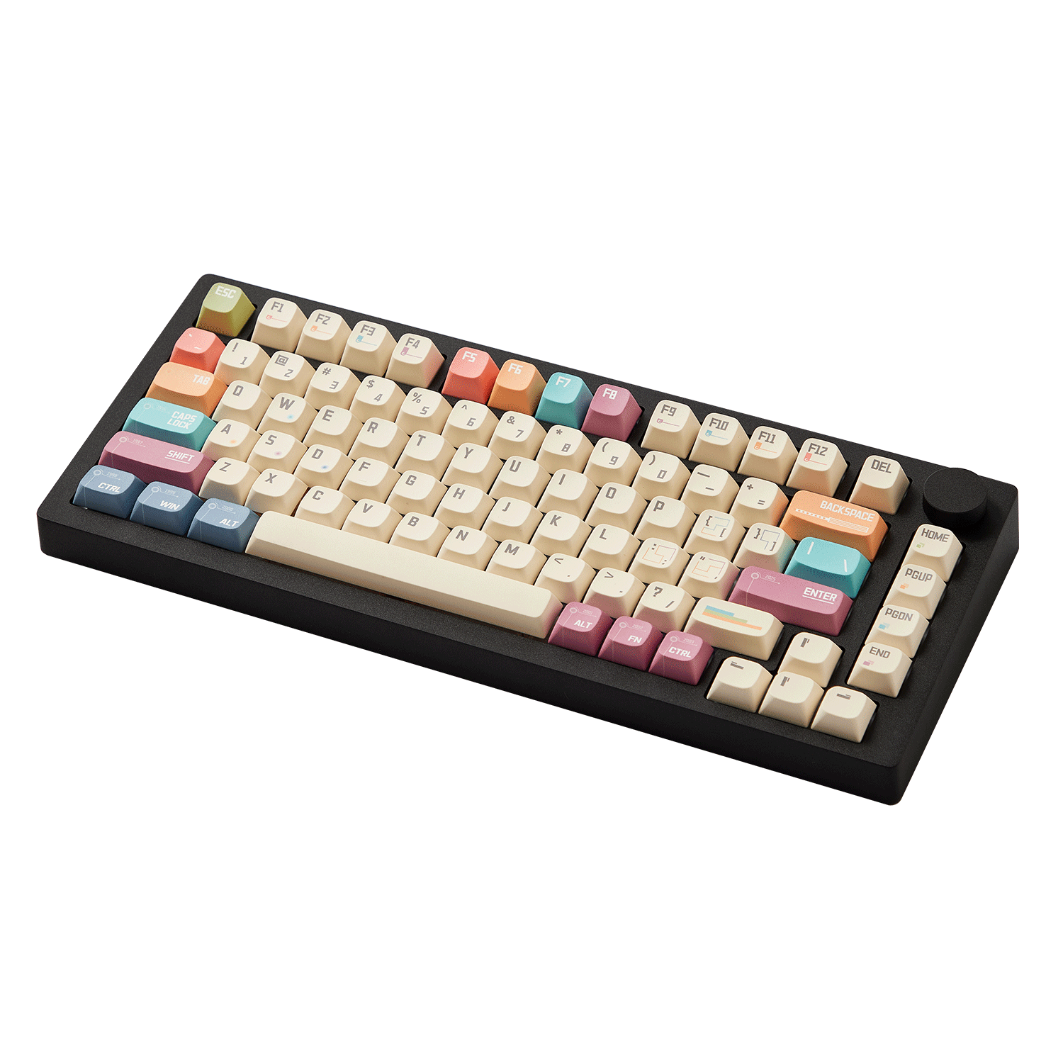 MonsGeek M1 V5- Black on White- Black & Silver