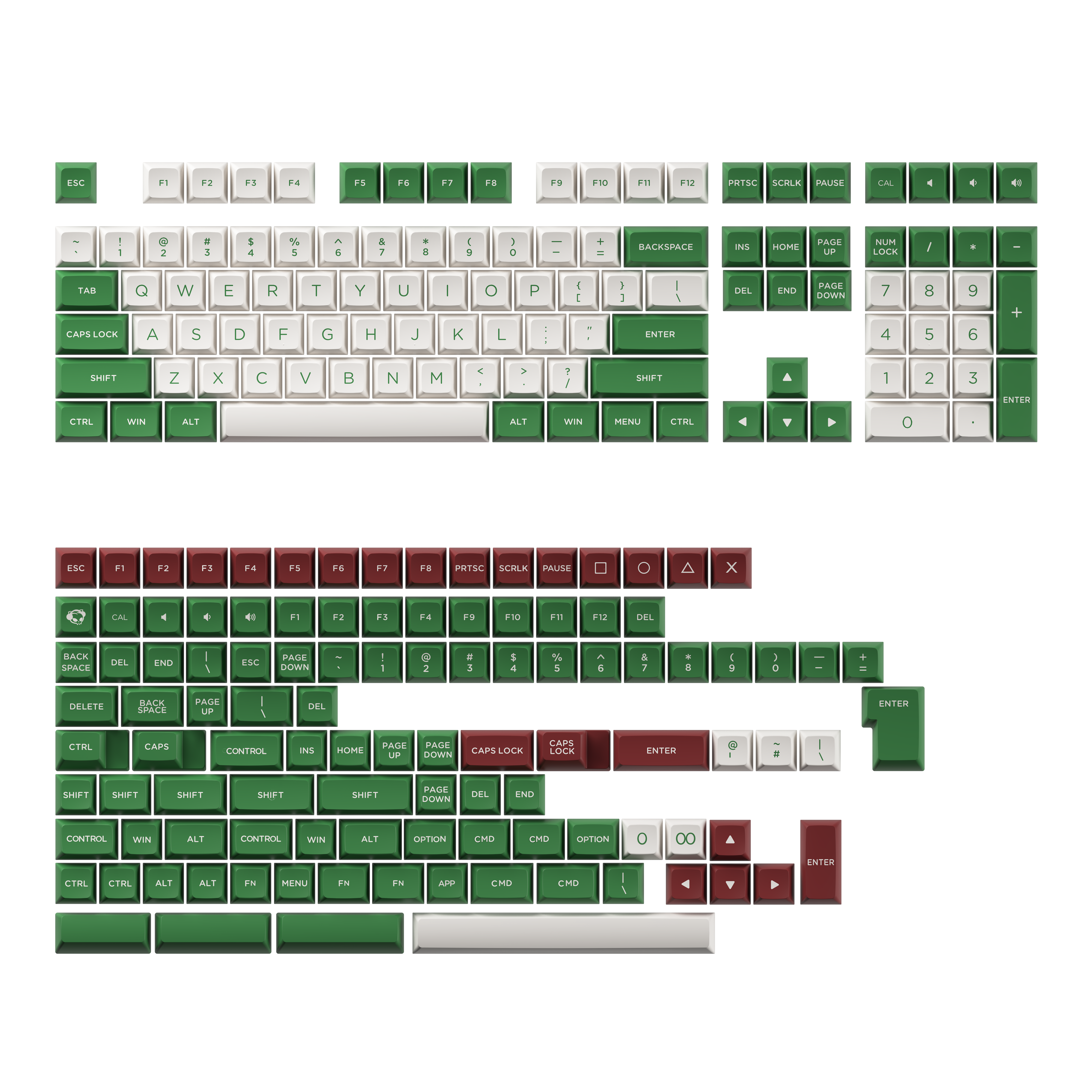 Akko Matcha Red Bean Keycap Set