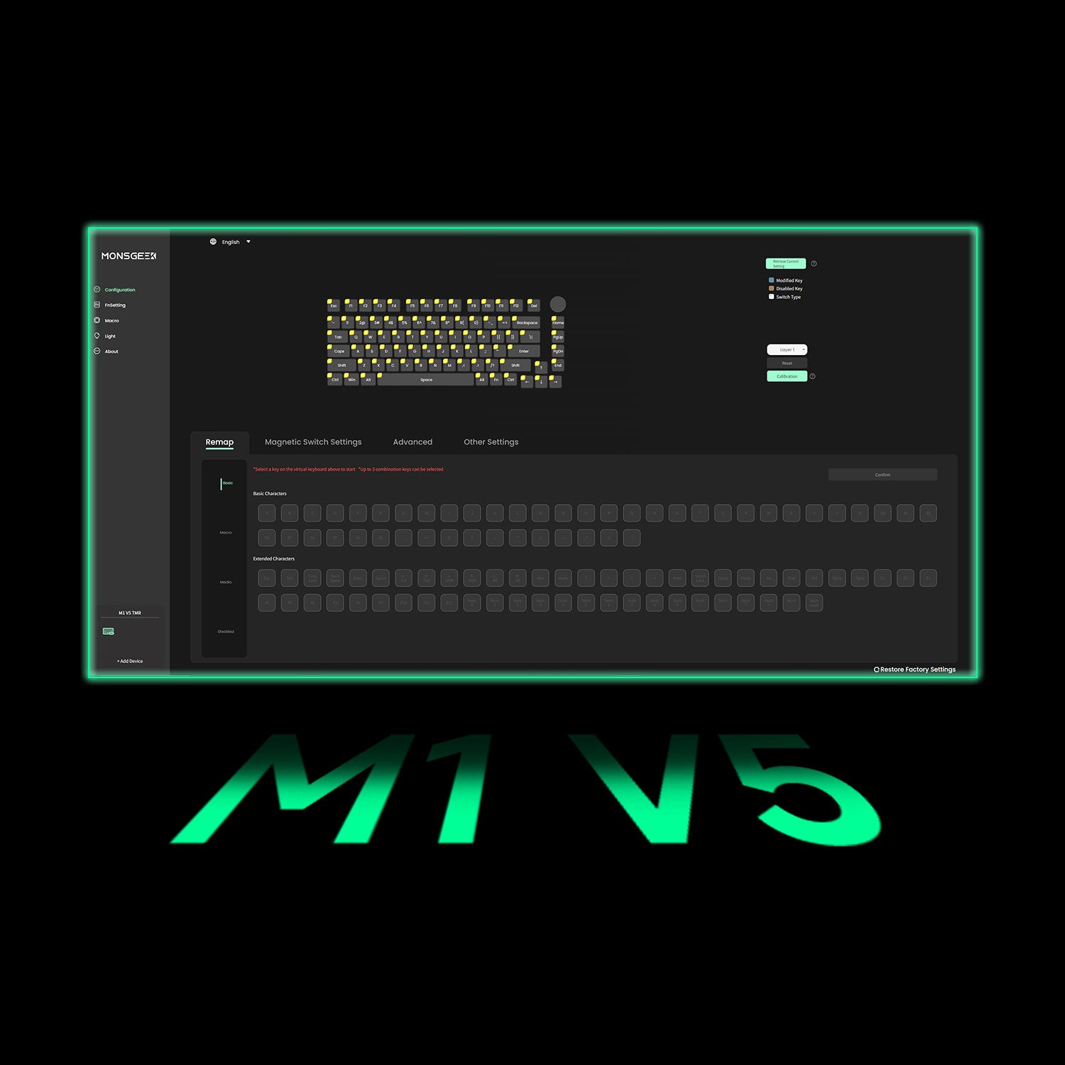 MonsGeek M1 V5 TMR HE Magnetic Keyboard Web Cloud Driver