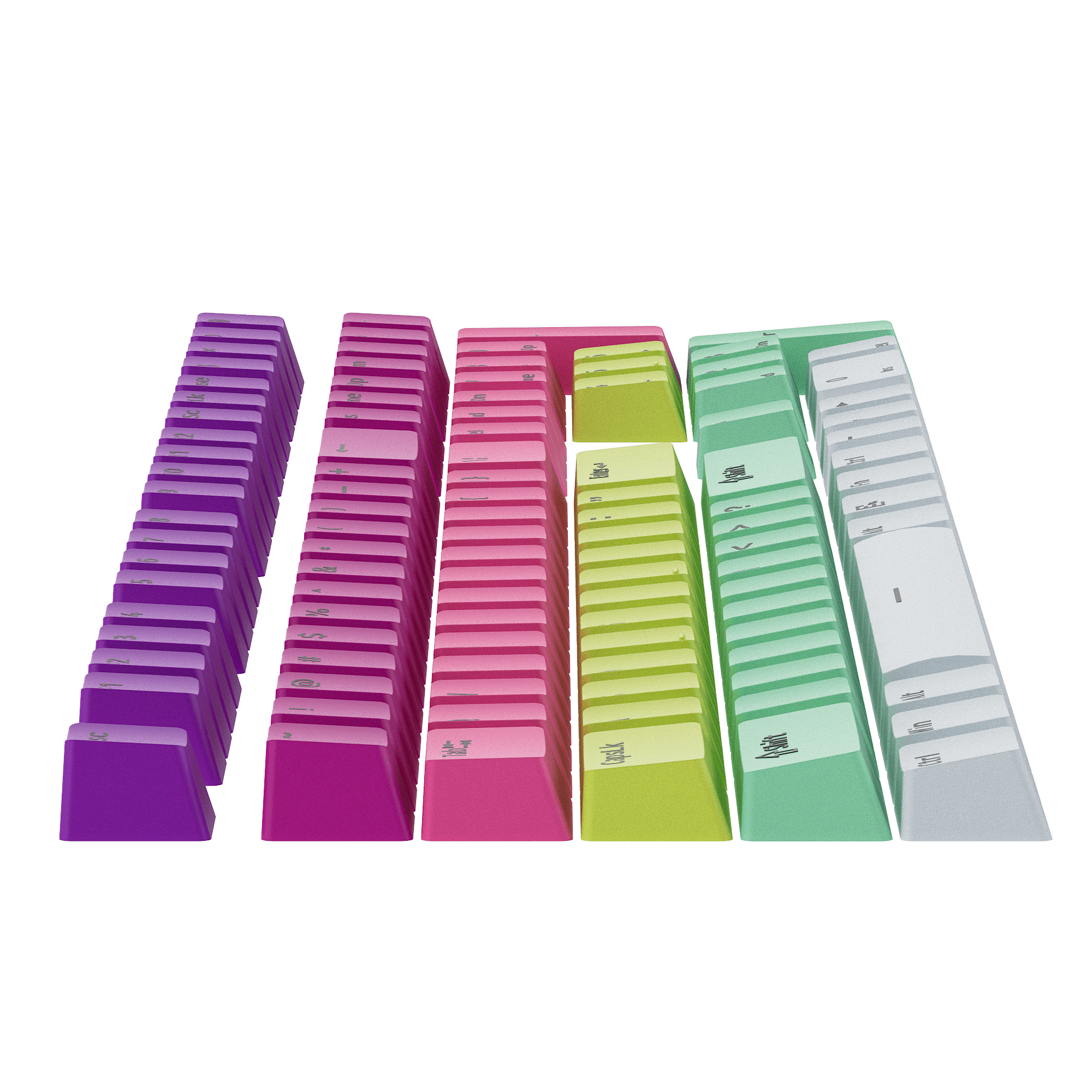 Rainbow Gradient Keycap Set (132-key)